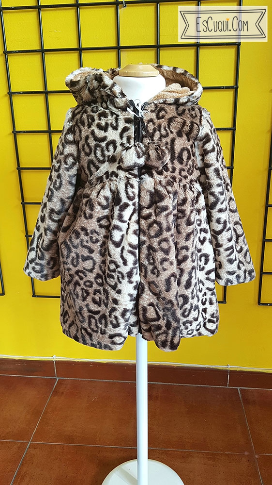 abrigo peluche bebe leopardo