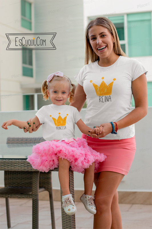 camiseta reina princesa mama hija