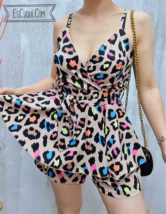 mini mono leopardo vestido