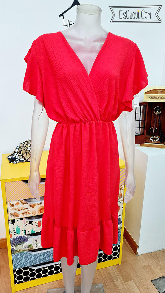 vestido rojo talla grande