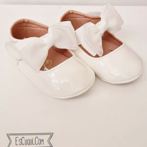 zapatos bebe blancos niña bautizo ceremonia