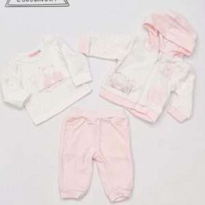 chandal bebe niña barato blanco rosa